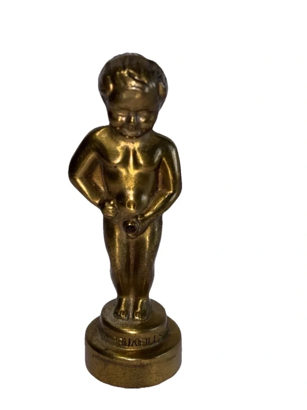 Vintage Brass Manneken Pis Brussels Corkscrew Souvenir 1950’s 3.25 Inches Tall